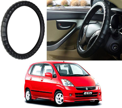 Auto Kite Steering Cover For Maruti Zen Estilo(Black, Leatherite)