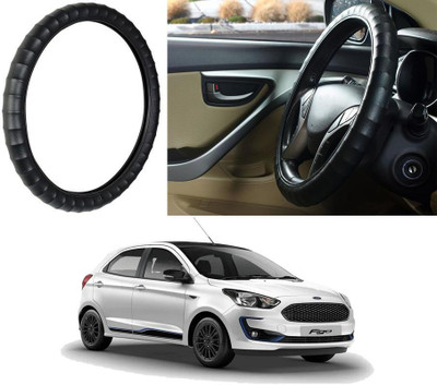 Auto Kite Steering Cover For Ford Figo(Black, Leatherite)