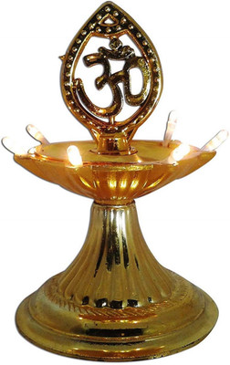 ESP Single Layer Electric Diya Deepak Light Lamp LED Light for Home Temple Decor Plastic Table Diya(Height: 8 inch)
