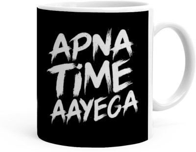 Kesri Gifts Apna Time Aayega Theme(kg-jan-09015P) Ceramic Coffee Mug(325 ml)