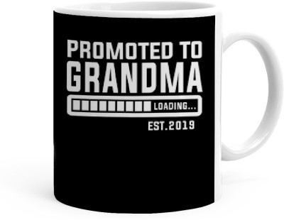 Kesri Gifts Promoted To Grandma Loading Theme(kg-jan-10202P) Ceramic Coffee Mug(325 ml)