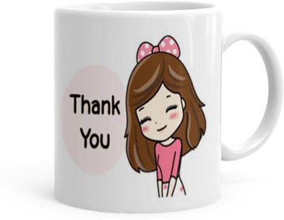 Kesri Gifts Thankyou Theme(kg-jan-07271P) Ceramic Coffee Mug(325 ml)