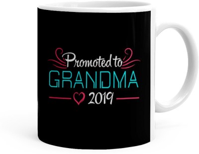 Kesri Gifts Promoted To Grandma Theme(kg-jan-10195P) Ceramic Coffee Mug(325 ml)