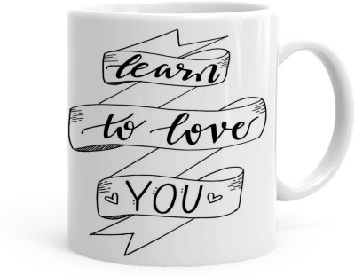 Kesri Gifts Learn To Love You Theme(kg-jan-08257P) Ceramic Coffee Mug(325 ml)