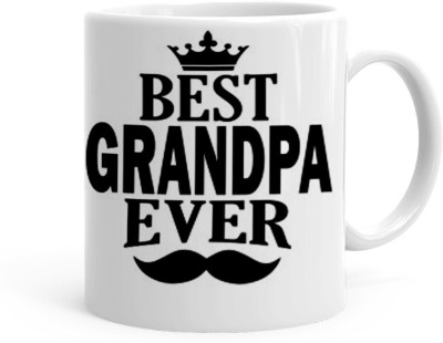 Kesri Gifts Best Grandpa Ever Theme(kg-jan-09540P) Ceramic Coffee Mug(325 ml)