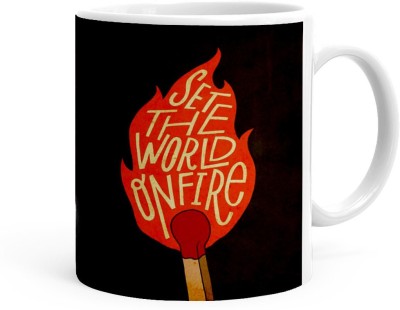 Kesri Gifts World On Fire Theme(kg-jan-08039P) Ceramic Coffee Mug(325 ml)