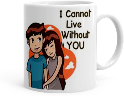 Kesri Gifts Cannot Live Without You Theme(kg-jan-07543P) Ceramic Coffee Mug(325 ml)