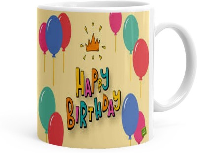 Kesri Gifts Happy Birthday Theme(kg-jan-08805P) Ceramic Coffee Mug(325 ml)