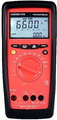 RISHABH Rish 615 Digital Multimeter(Red, Black 2000 Counts)