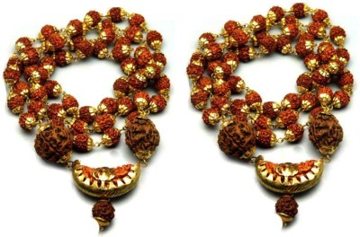Arghyam Rudraksha & Astrology Rudraksha Pooja Mala Gold-plated Plated Wood Chain