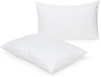 Welspun Microfibre Solid Sleeping Pillow Pack of 2(White)