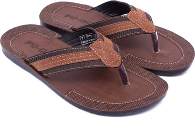PU Men Chappal for men | New fashion latest design casual slippers for boys stylish | 4715 thong sandals brown chappals for men | Perfect flip flops for daily wear walking Flip Flops(Brown, Tan , 10)