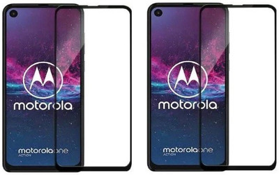 Mersal Edge To Edge Tempered Glass for Motorola One Action, (Premium Edge To Edge Full Glue Branded Glass)(Pack of 1)