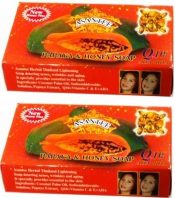 ASANTEE whitening Papaya & Honey soap(2 x 125 g)