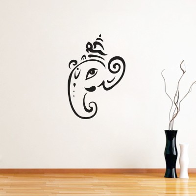 SUDARSHAN STICKER 67 cm Lord Ganesha Wall Stickers 67cm x 45cm | Wall Sticker for Living Room -Bedroom - Office - Home Hall Decorative Stickers Self Adhesive Sticker(Pack of 1)