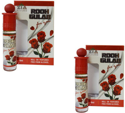 ZIA Rooh Gulab 8ml Roll-On Combo Floral Attar(Rose)