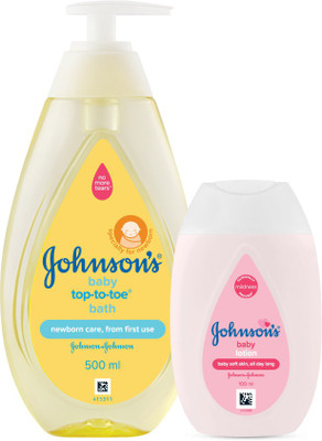 24% OFF on JOHNSON'S Baby Top to Toe Baby Bath (500ml) with Baby