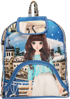QOOKART QK_3D BLUE DOLL ROUND CHAIN 5 L Backpack(Blue)