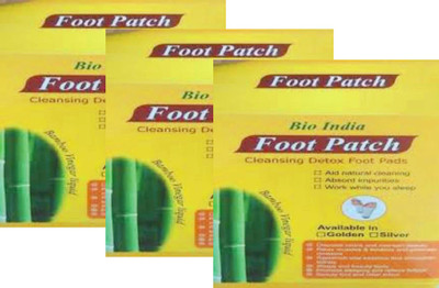 BIO INDIA Foot Patches with 10Pads & Adhesive Sheet Cleansing Detox Foot ((200 g)