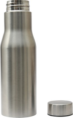Alfanso Stainless Steel Water Fridge Bottle Gym Sipper Silver Color - BPA Free 750 ml Bottle(Pack of 2, Silver, Steel)