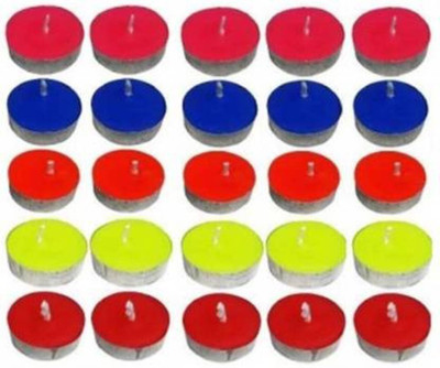 Eliq Multicolour Candle(Multicolor, Pack of 50)