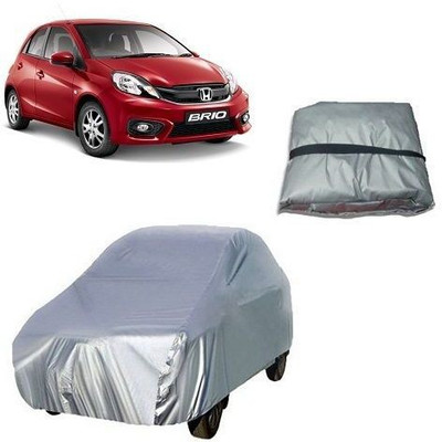 THE. Car Cover For Hyundai Brio (Without Mirror Pockets)(Silver)