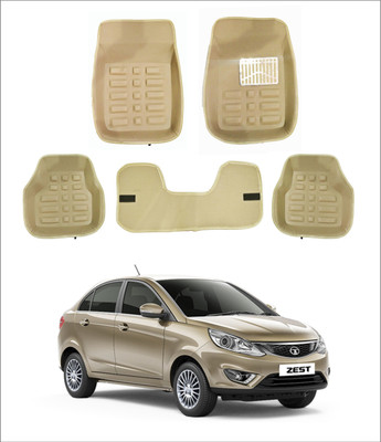 Trigcars PVC 3D Mat For  Tata Zest(Beige)