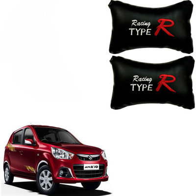 KANDID Black Leatherite Car Pillow Cushion for Maruti Suzuki(Rectangular, Pack of 2)