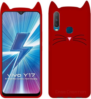 CASE CREATION Back Cover for Vivo Y15(Red, 3D Case, Pack of: 1)