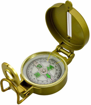 MKINDIACRAFT Military Engineer Directional Compass North Arrow Floating Dial Metal Compass(Gold)