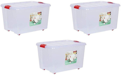 Aristo Plastic Utility Container  - 25 L(Pack of 3, Clear)