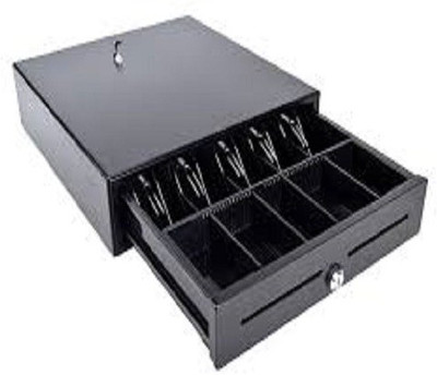 DRMS STORE 13 Compartments METAL CASH BOX(Black)