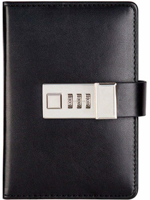 Care 4 lock diary A5 Diary Ruled 200 Pages(Black)