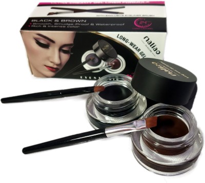 maliao Black & Brown Smudge-Proof & Waterproof-Rich & Intense 6 g(Black, Brown)