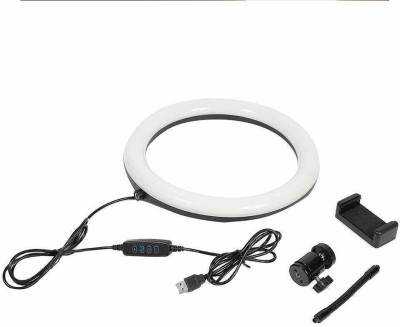Voltegic ™ Rechargeable LED Selfie Ring Flash Fill Light Clip Camera for All Mobile Phone Ring Flash(White)