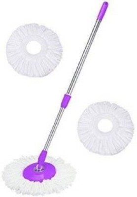 Sharry SH00017 Mop 360 Degree Rotating Mop stick with 1 Refill Wipes(Purple)