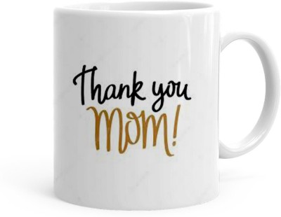 Kesri Gifts Thankyou Mom Theme(kg-jan-08672P) Ceramic Coffee Mug(325 ml)