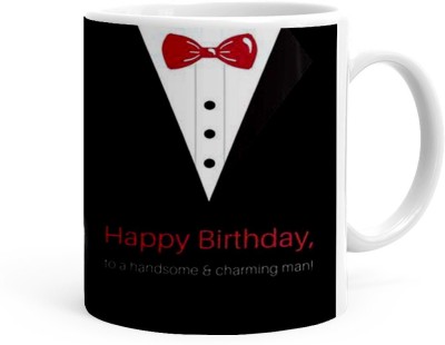 Kesri Gifts Happy Birthday Charming Man Theme(kg-jan-12976P) Ceramic Coffee Mug(325 ml)