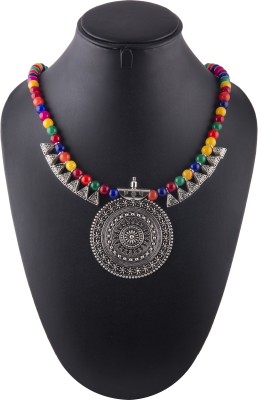 Creative Frogs Alloy Jewel Set Handicraft Multicolour Neckless Black Silver Plated Metal, Alloy Necklace