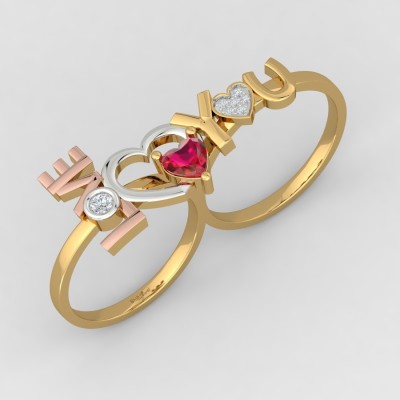 ShipJewel Expression Duo Ring-14KT Gold-16 14kt Diamond, Ruby Yellow Gold ring