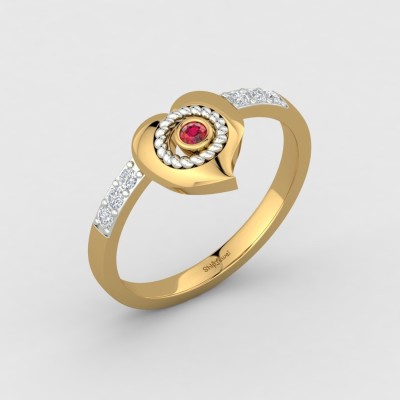 ShipJewel Sybil's Stone Heart Ring-14KT Gold-6 14kt Diamond, Ruby Yellow Gold ring