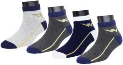 RAJAVI Men & Women Color Block Ankle Length(Pack of 4)