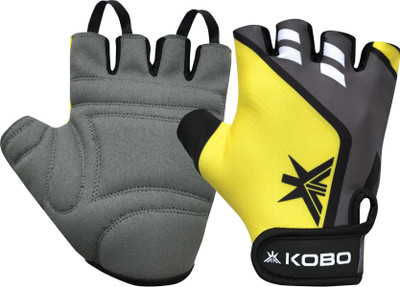 KOBO WTG-28-SMALL Weight Lifting Gym Gloves Hand Protector For Fitness Training Gym & Fitness Gloves(Multicolor)