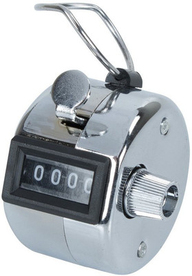 VOLTegIC ® Hand Tally Counter, 1-9999 Analog Tally Counter(Silver Pack of 1)