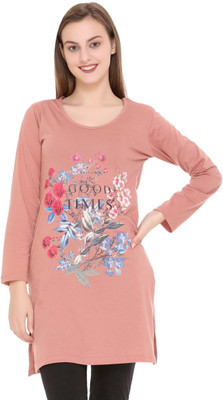 IN Love Casual Regular Sleeve Printed Women Multicolor Top