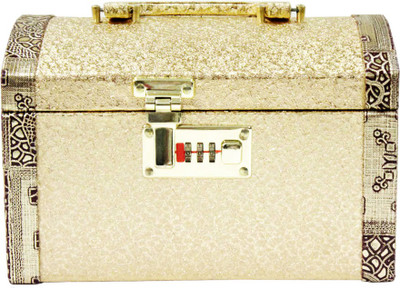 Satisfaction Liza to store cosmetic items and bangles Vanity Box(Beige)