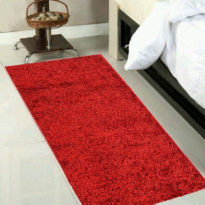 Casanest Red Velvet Runner(2 ft,  X 5 ft, Rectangle)