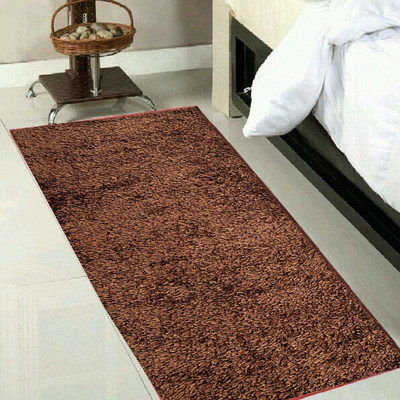 Casanest Brown Velvet Runner(2 ft,  X 5 ft, Rectangle)