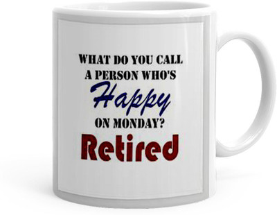 Kesri Gifts Happy Retirement Theme(-jan-12410P) Ceramic Coffee Mug(325 ml)