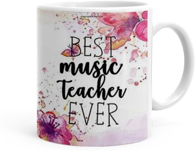 Kesri Gifts Best Music Teacher Theme(kg-jan-13422P) Ceramic Coffee Mug(325 ml)